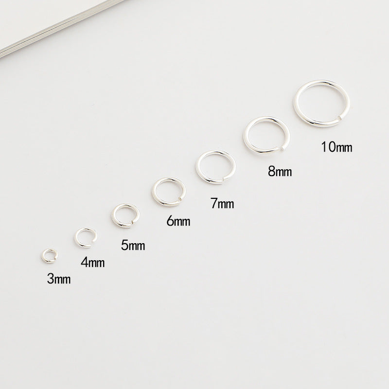 10pcs 3-7mm S925 Sterling Silver Gold Plated Jump Rings