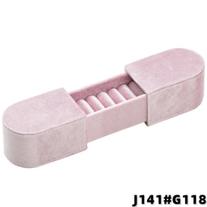 Multi-compartment Velvet Ring Box, Double Open Wedding Ring Bearer, Engagement & Promise Ring Organizer, Bridal Shower Gift, Photo Prop