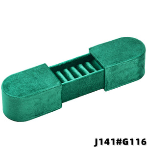 Multi-compartment Velvet Ring Box, Double Open Wedding Ring Bearer, Engagement & Promise Ring Organizer, Bridal Shower Gift, Photo Prop