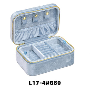 Velvet Travel Jewelry Case, Portable Zipper Organizer for Rings, Earrings & Necklaces, Bridesmaid Gift, Travel Accessory