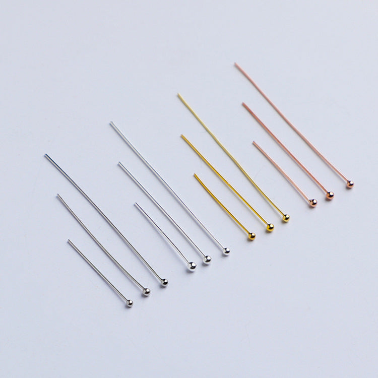 10pcs 20-40mm S925 Sterling Silver Ball Head Needles