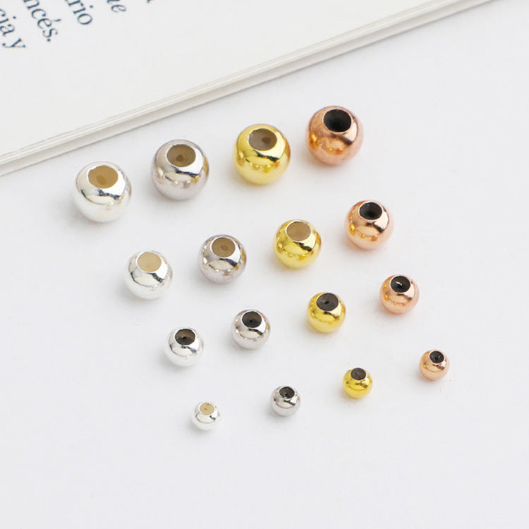 10pcs 3-6mm S925 Sterling Silver Silicone Positioning Beads