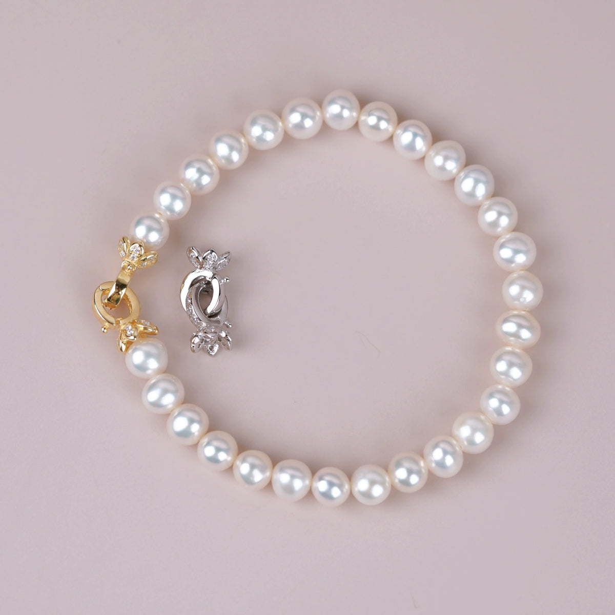 S925 Sterling Silver Lotus Bracelet Clasp for Jewelry Making