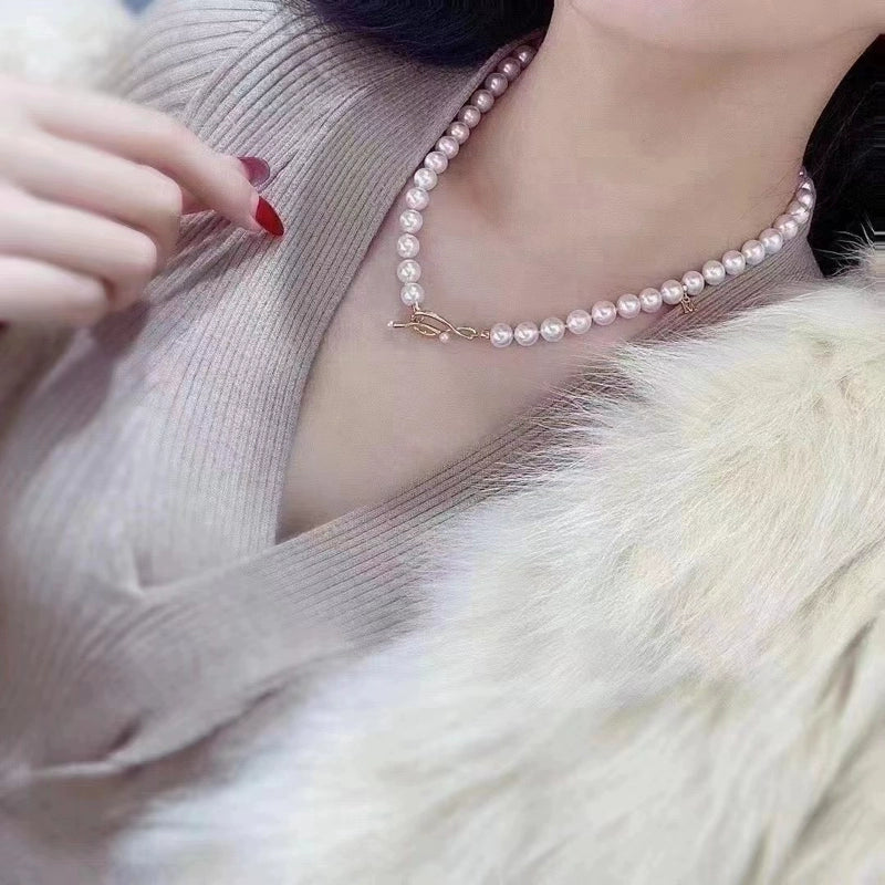 S925 Sterling Silver Simple Twist Pearl Clasp for Necklace Making