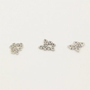 10pcs S925 Sterling Silver Triangle Spacer Beads for Jewelry Making