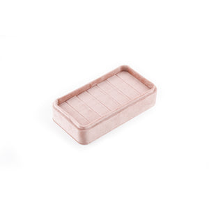 Velvet ring jewelry box tray, jewelry storage and display organizer, velvet ring holder case, wholesale jewelry packaging and display