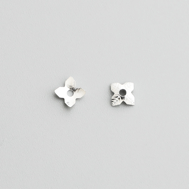 S925 Sterling Silver Flower Bead Caps for DIY Crystal Bracelets