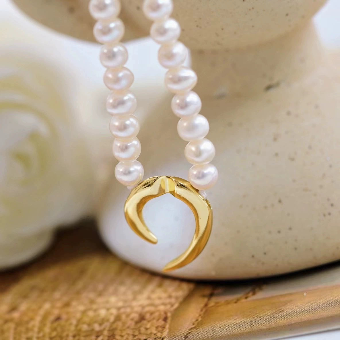 S925 Sterling Silver Crescent Clasp Set