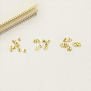 10pcs S925 Sterling Silver Triangle Spacer Beads for Jewelry Making
