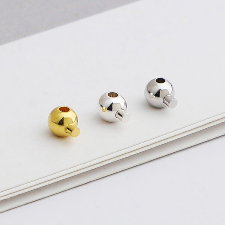 10pcs S925 sterling silver crimp end beads