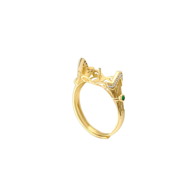 Hollow pearl ring setting