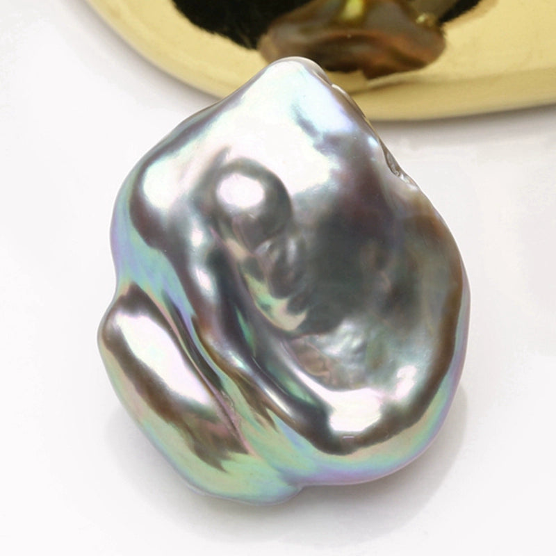 3A 17–18mm Freshwater Keshi Pearl, Irregular Nugget Loose Bead 1pc