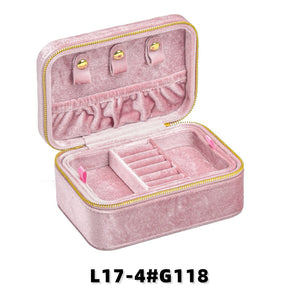 Velvet Travel Jewelry Case, Portable Zipper Organizer for Rings, Earrings & Necklaces, Bridesmaid Gift, Travel Accessory