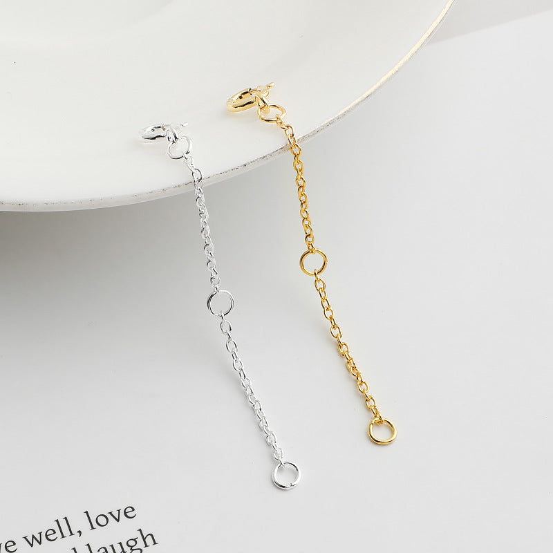 5cm 10pcs S925 Sterling Silver Adjustable Extension Chain for Jewelry Making