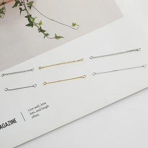 10pcs S925 Sterling Silver Cross Chain Extension Box Chain  3-5cm