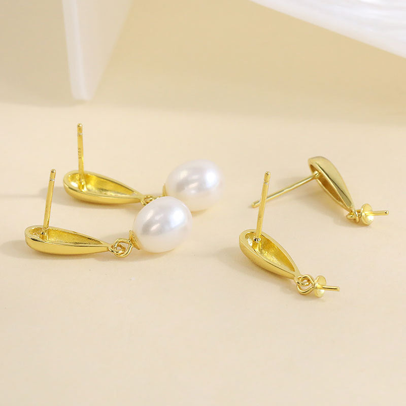 water drop pearl earrings settings