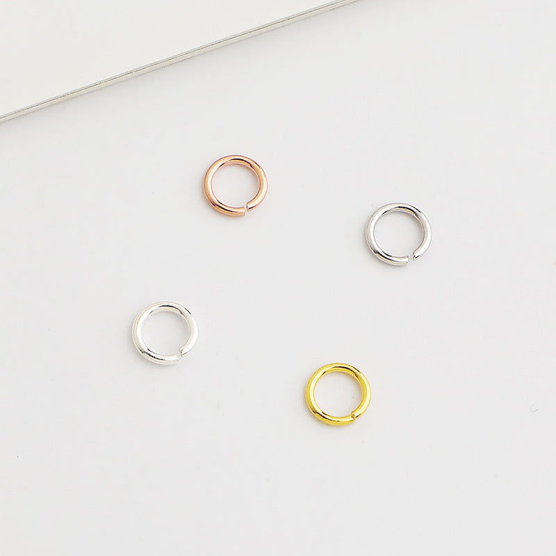 10pcs 3-7mm S925 Sterling Silver Gold Plated Jump Rings