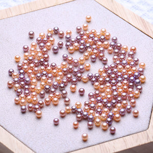 4A 3–8mm Purple Round Freshwater Pearl Beads, Drilled Strand Bulk