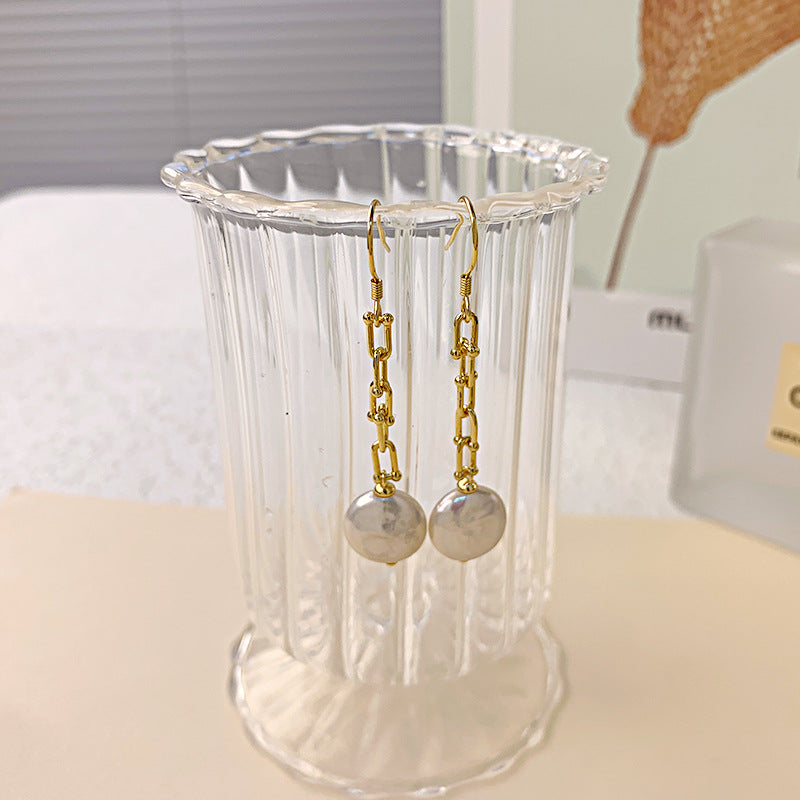 button pearl earrings settings