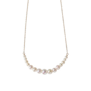 Smile face pearl necklace