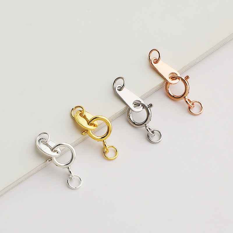 10pcs S925 Silver Gold Plated Spring Clasps