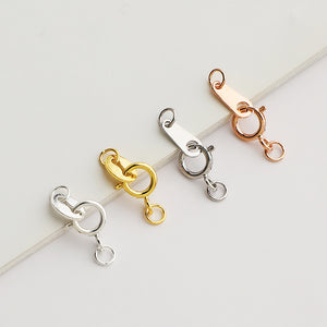 10pcs S925 Silver Gold Plated Spring Clasps