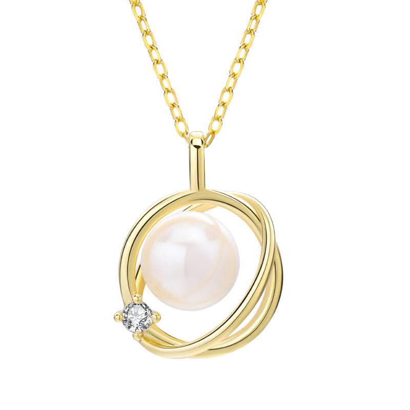 Globe pearl necklace setting