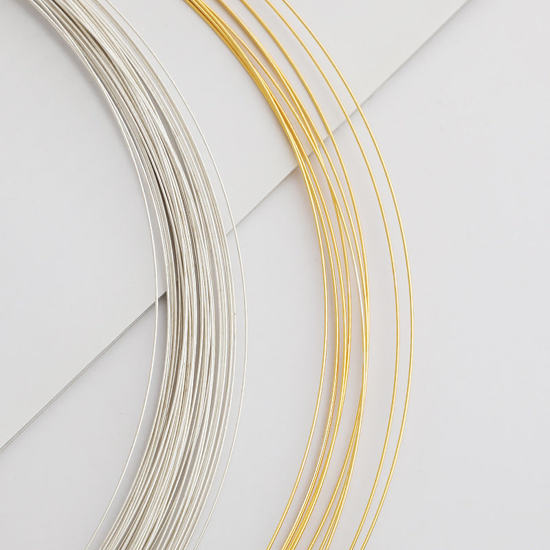 S925 Sterling Silver Thread for DIY Jewelry Making - 0.4-0.5mm Beading Wire