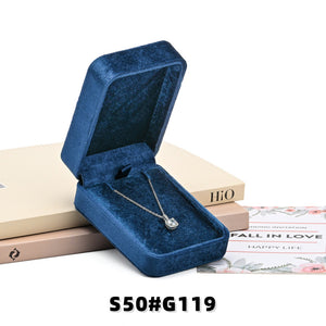 Vintage Velvet Necklace Box Luxury Jewelry Gift Box Retro Rounded Square Jewelry Storage Box Elegant Necklace Packaging