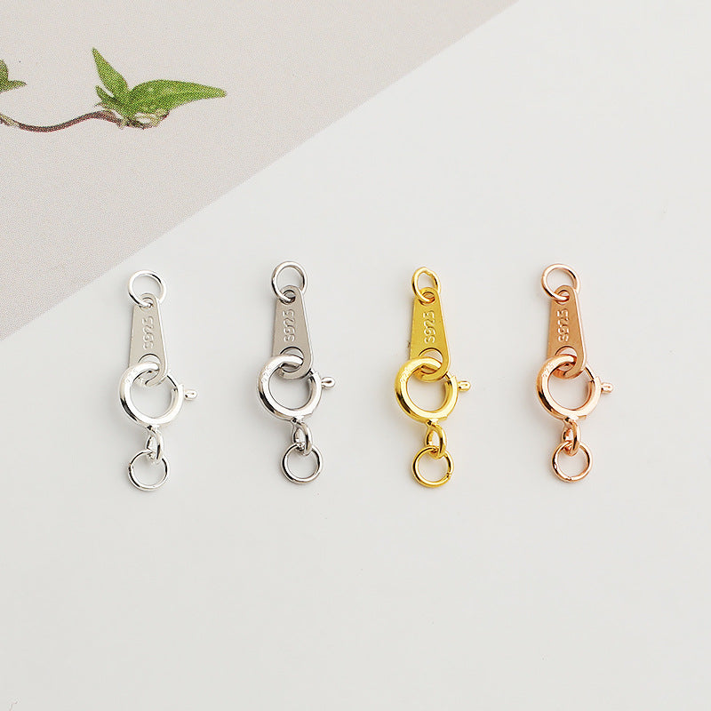 10pcs S925 Silver Gold Plated Spring Clasps