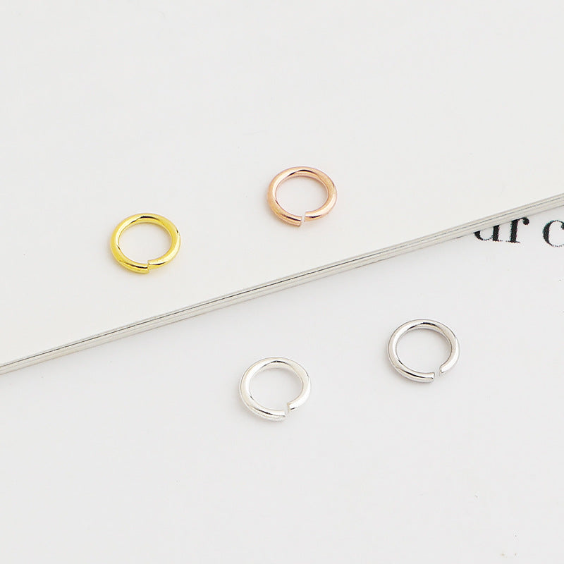 10pcs 3-7mm S925 Sterling Silver Gold Plated Jump Rings