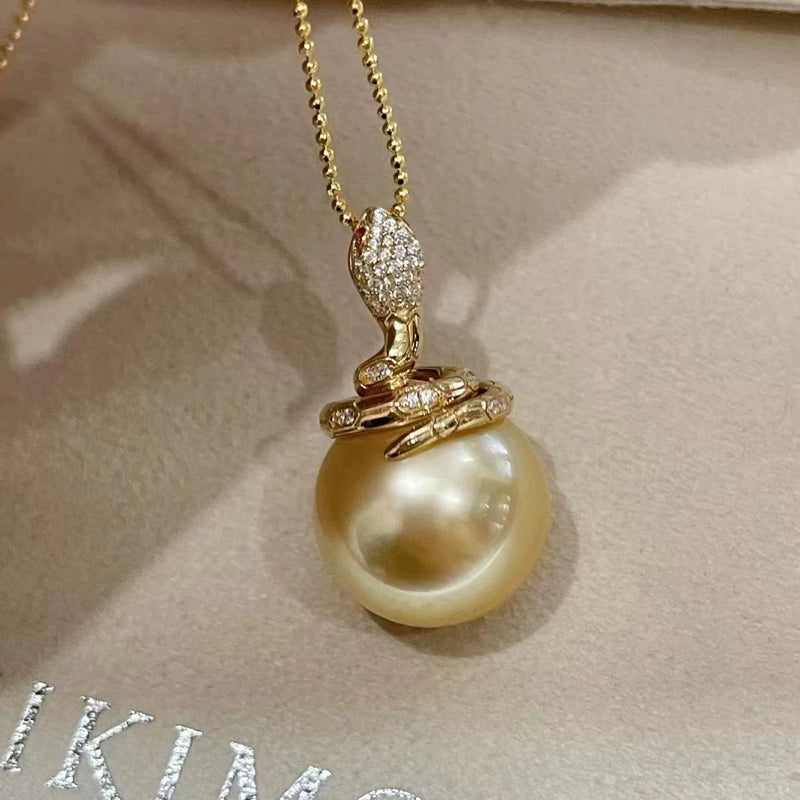 S925 Sterling Silver Snake Pendant Setting