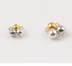 925 Sterling Silver Magnetic Clasp for Necklace and Bracelet, 6mm 8mm