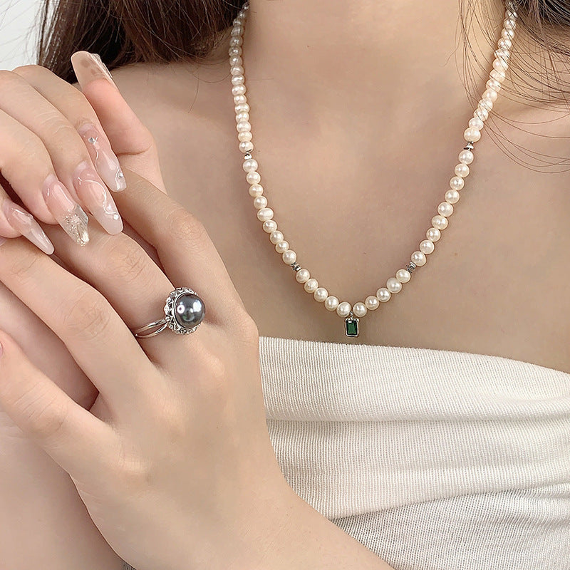 Vintage look simple pearl ring setting
