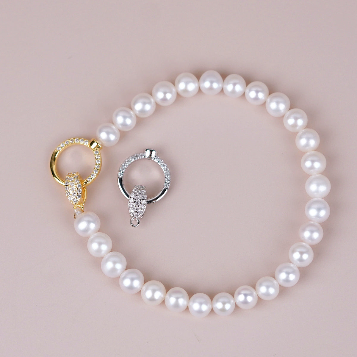 S925 Sterling Silver Button Clasp for Necklace Bracelet