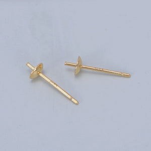 s925 sterling silver simple earring studs setting -1 pair