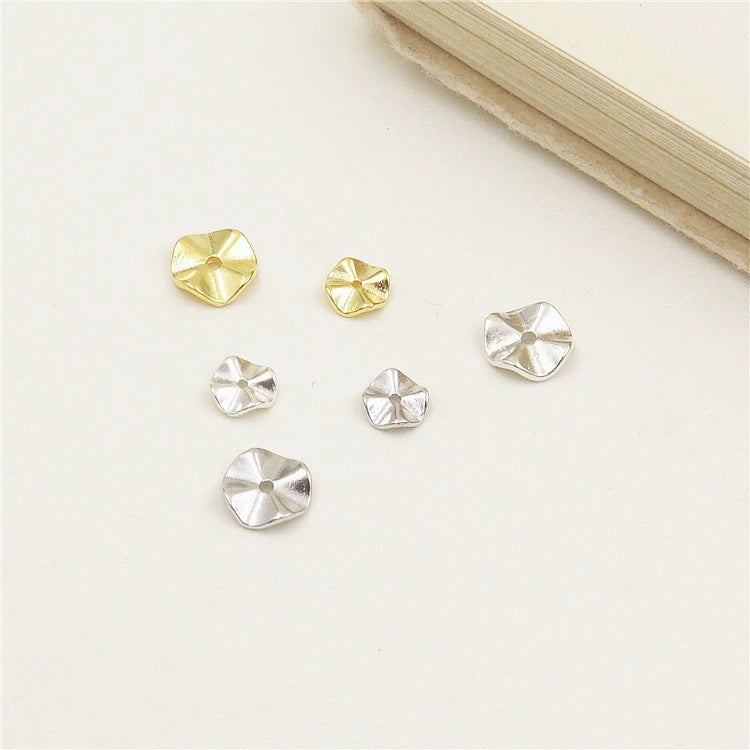 10pcs Wave Spacer Disc Beads for Jewelry Making
