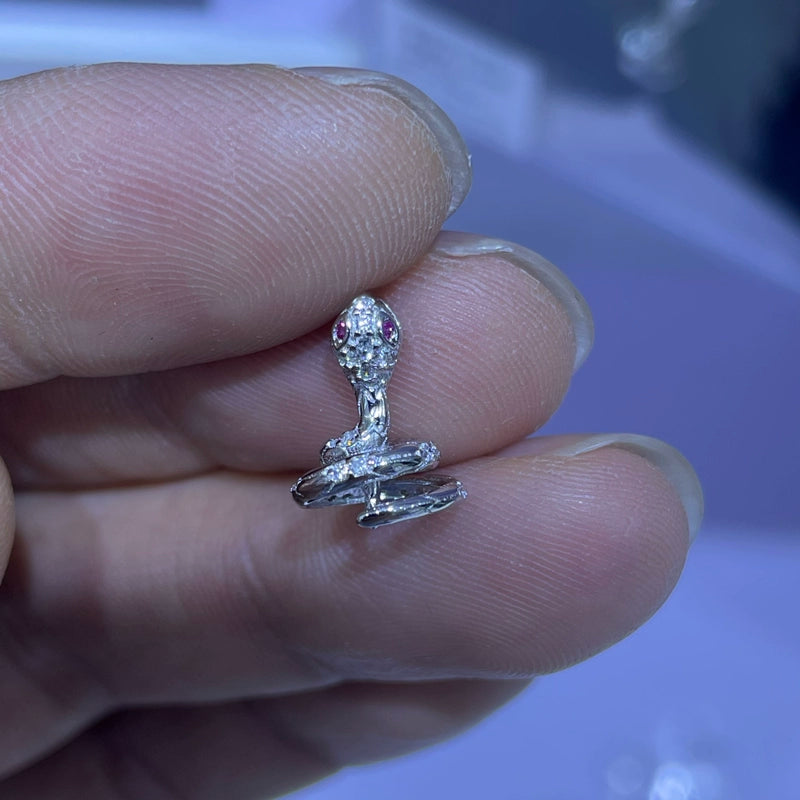 S925 Sterling Silver Snake Pendant Setting