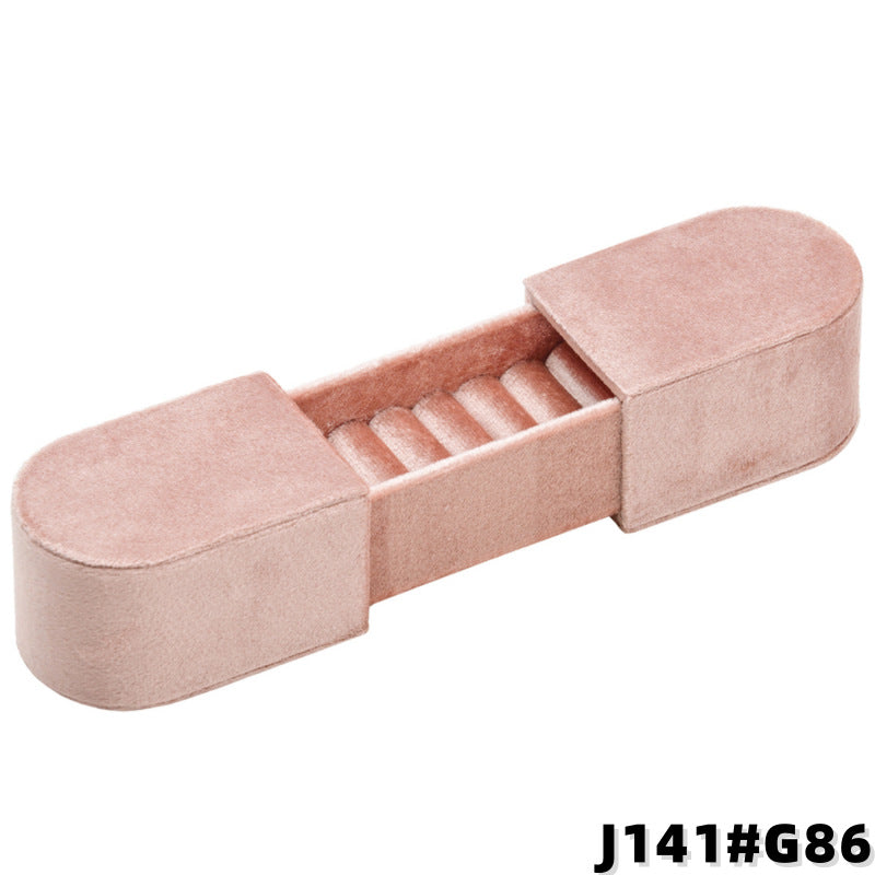 Multi-compartment Velvet Ring Box, Double Open Wedding Ring Bearer, Engagement & Promise Ring Organizer, Bridal Shower Gift, Photo Prop