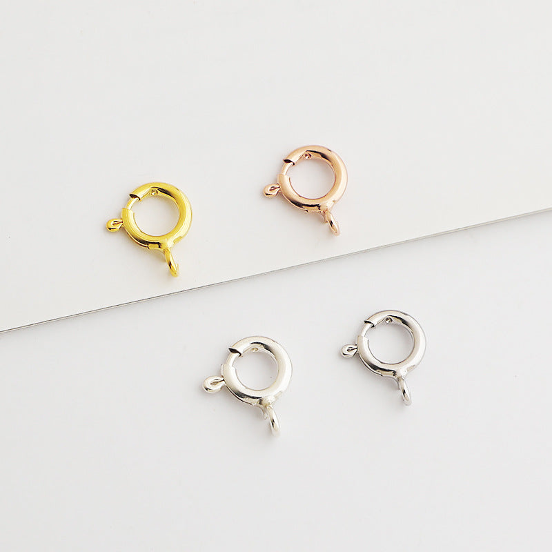 10pcs 5-8mm S925 Sterling Silver Open Spring Buckle
