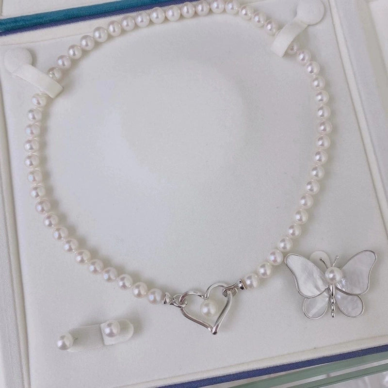 S925 Sterling Silver Heart Sweater Necklace Clasp for Jewelry Making