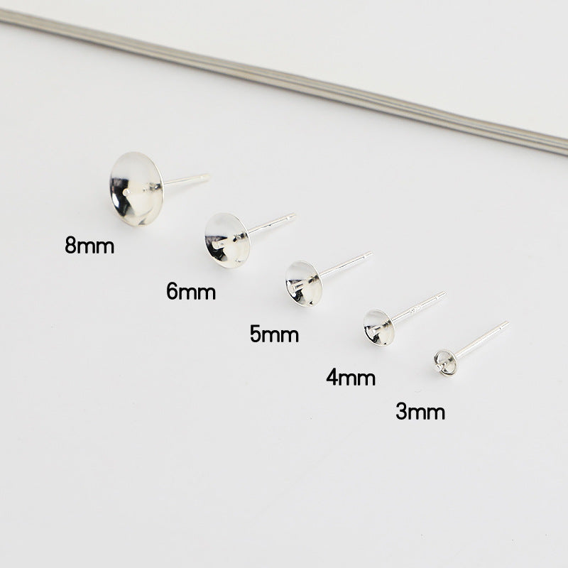 10pcs 3-8mm S925 Sterling Silver Earring Backs