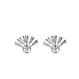 classical fan-shaped earrings settings