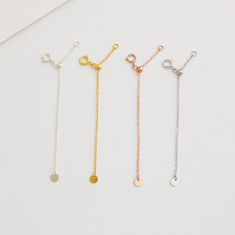 10pcs 8cm S925 Sterling Silver Cross Extension Chain