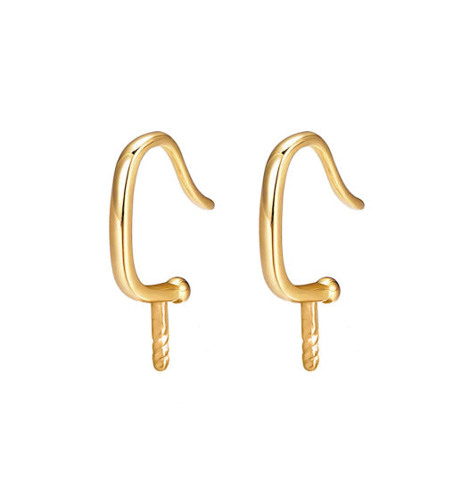 C-shaped earrings settings