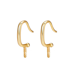 C-shaped earrings settings