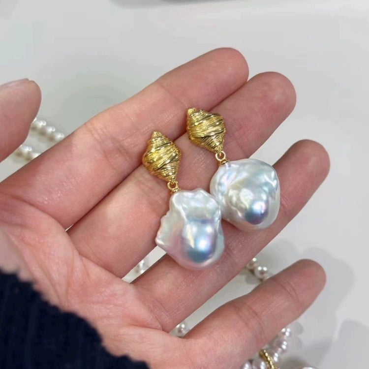 S925 Sterling Silver Textured Gold Earring Setting