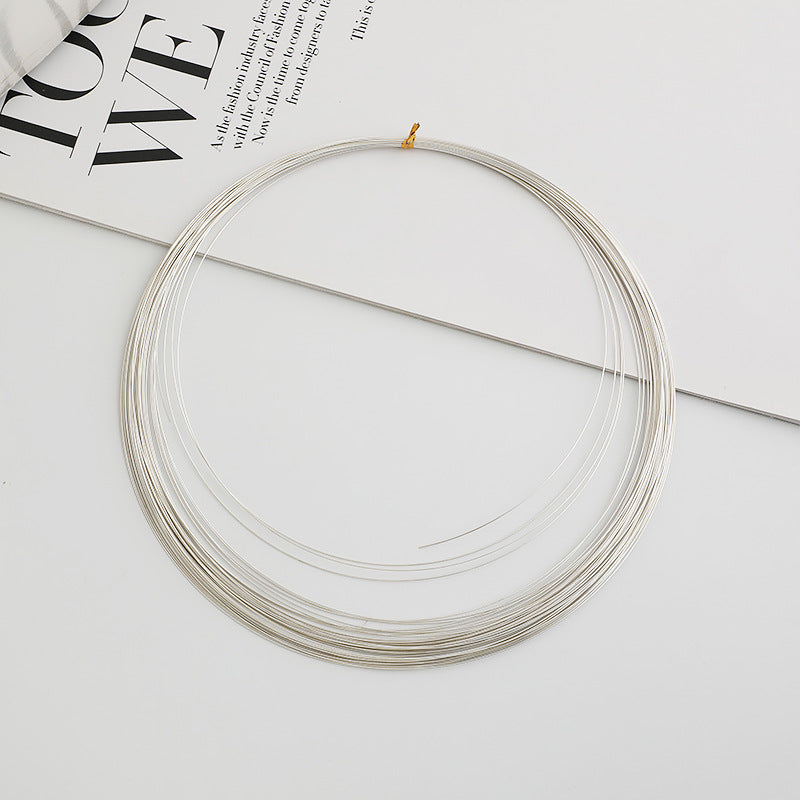 S925 Sterling Silver Thread for DIY Jewelry Making - 0.4-0.5mm Beading Wire
