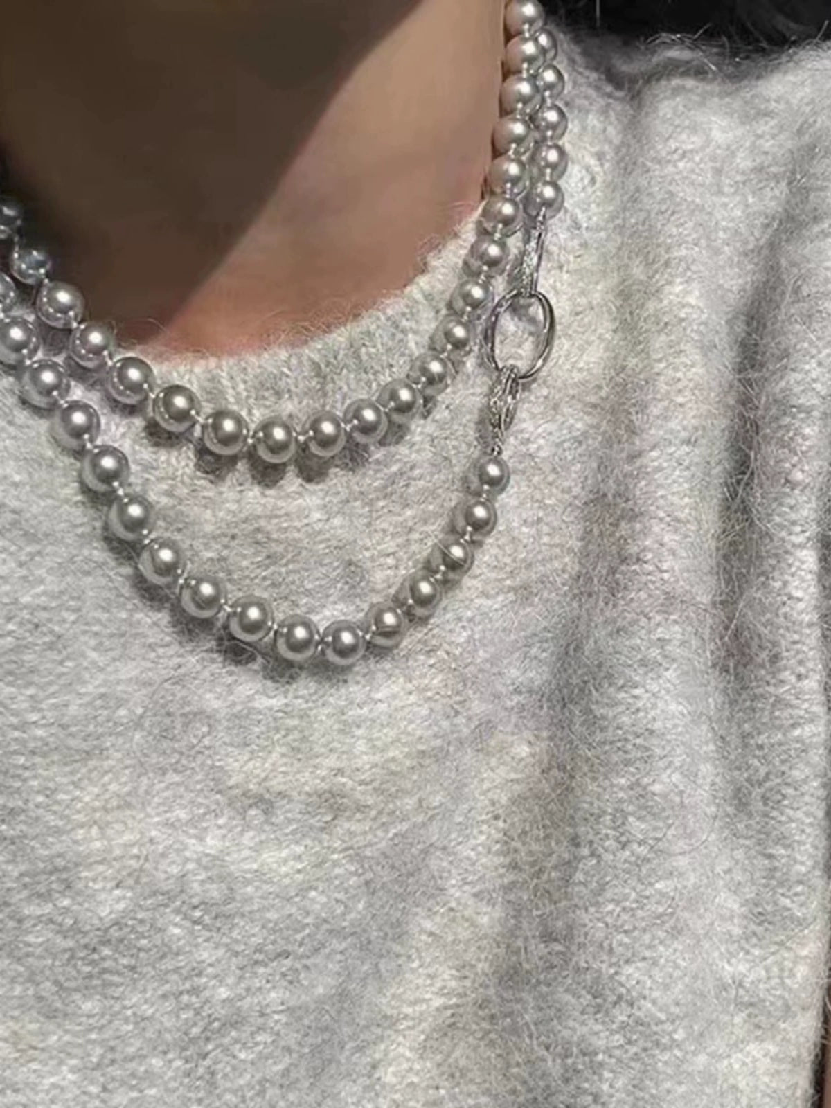 S925 Sterling Silver Oval Double Row Clasp for Charm Bracelet Necklace