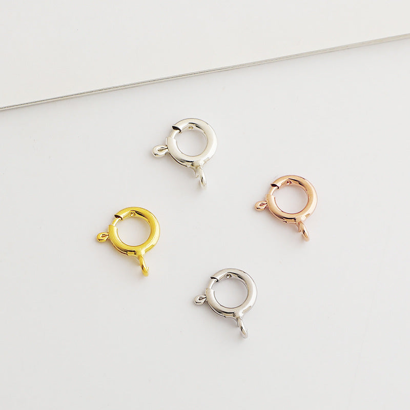 10pcs 5-8mm S925 Sterling Silver Open Spring Buckle